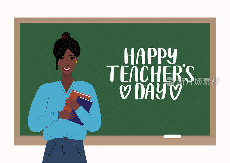 Happy Teacher's day vector concept.